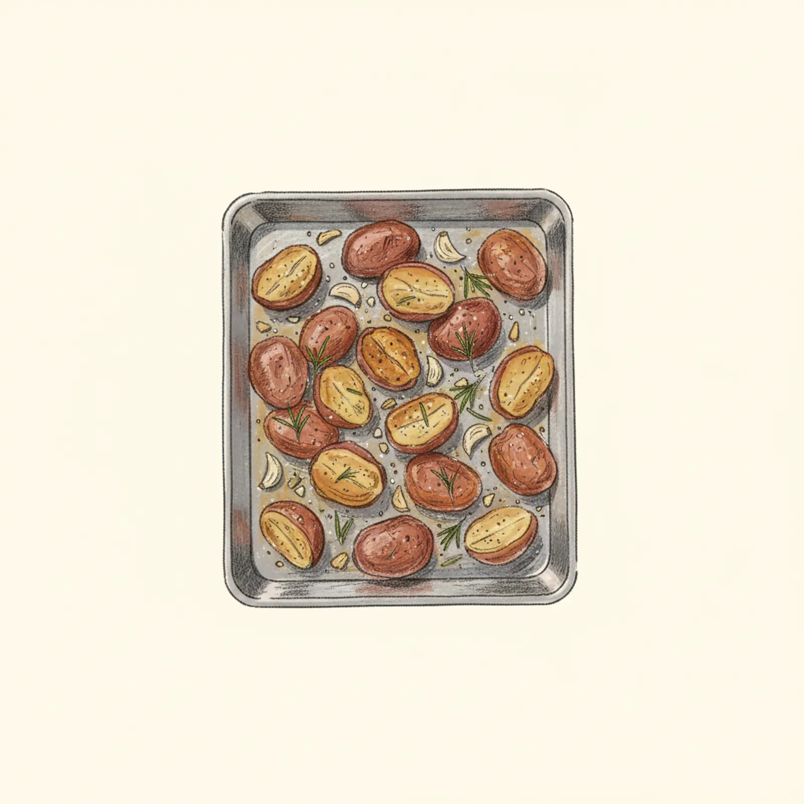 Sketch of mashed potatoes