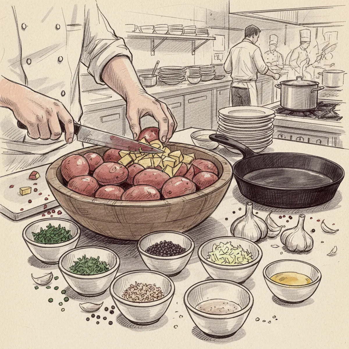 Sketch of chef prep notes